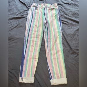 Urban Outfitters striped mom jeans